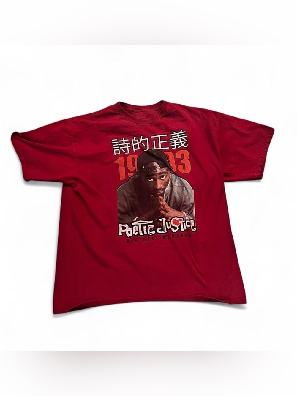 Poetic Justice Graphic Tee - Red Short Sleeve Shirt